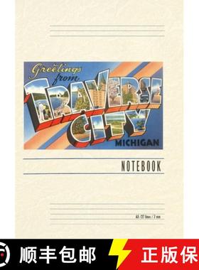 【3-4周达】Vintage Lined Notebook Greetings from Traverse City [9798385425907]