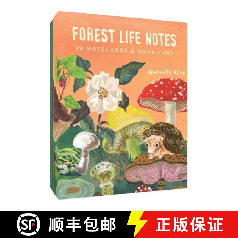【3-4周达】Forest Life Notes: 20 Notecards & Envelopes (Cute Office Supplies, Cute Desk Accessories, ... [9781452164786]