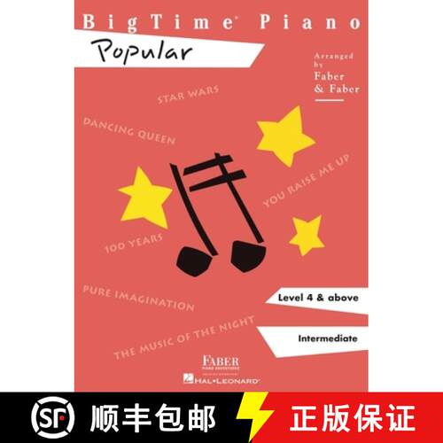 【3-4周达】Bigtime Piano: Popular Level 4 and Above Intermediate Pop Hits Piano Songbook for Teens an... [9781616770099]