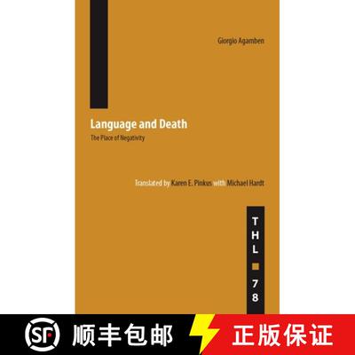【3-4周达】Language and Death: The Place of Negativity Volume 78 [9780816649235]