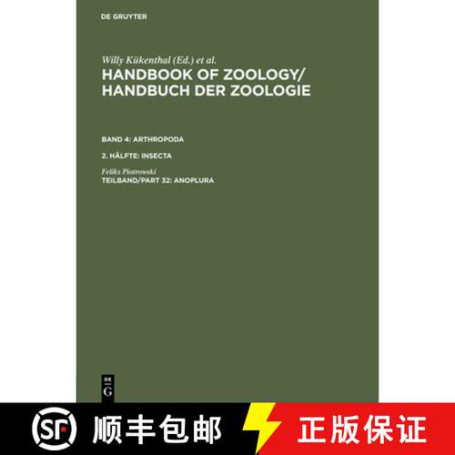 【3-4周达】精装 Handbook of Zoology/ Handbuch der Zoologie, Teilband/Part 32, Anoplura: (echte L use) [9783110132304]
