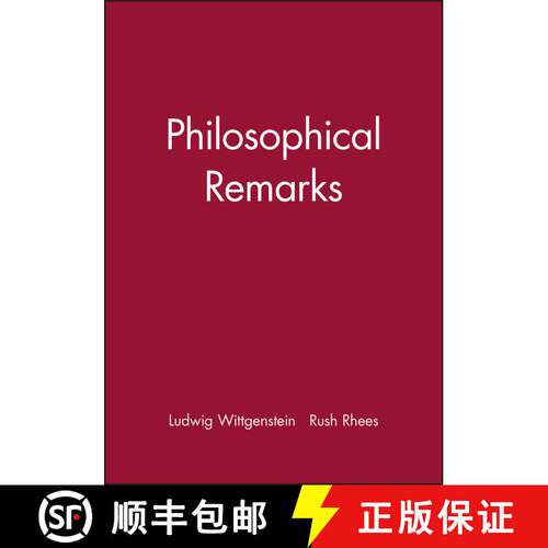 【3-4周达】Philosophical Remarks [Wiley哲学] [9780631191308]