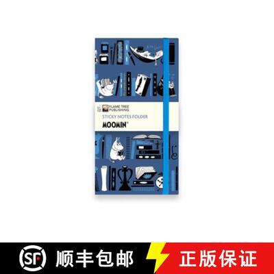 【3-4周达】Moomin Bookshelves Blue Flame Tree Sticky Notes Folder [9781835628904]
