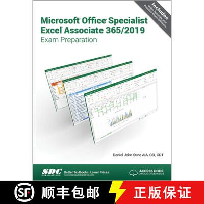 【3-4周达】Microsoft Office Specialist Excel Associate 365 - 2019 Exam Preparation [9781630573324]