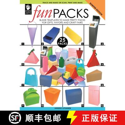 【3-4周达】FUNPACKS: BLANK TEMPLATES TO MAKE PRETTY PACKS  FOR GIFTS, FAVORS AND CRAFT FAIRS [9789527268155]