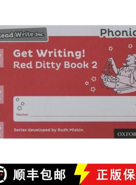 【3-4周达】Read Write Inc. Phonics: Get Writing! Red Ditty Book 2 Pack of 10 [9780198414285]
