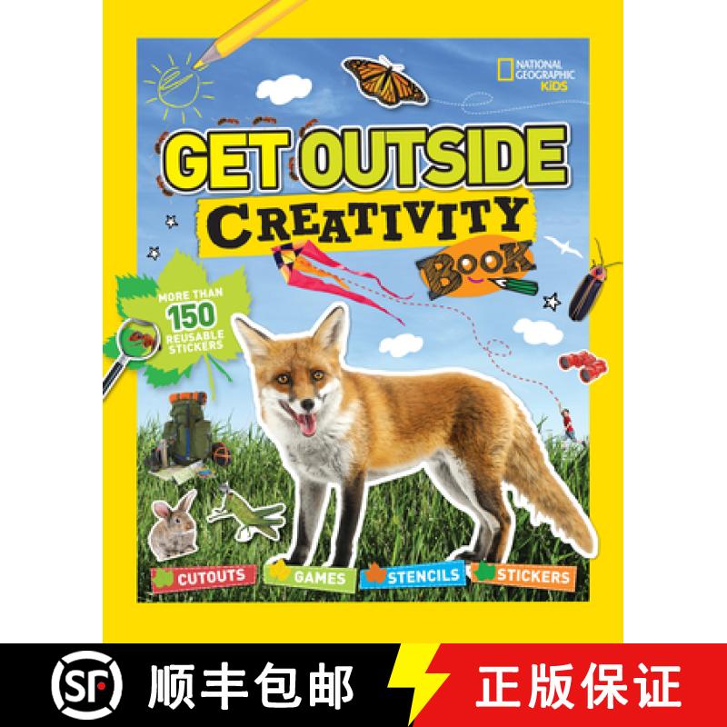 【3-4周达】Get Outside Creativity Book: Cutouts, Games, Stencils, Stickers [9781426323263]