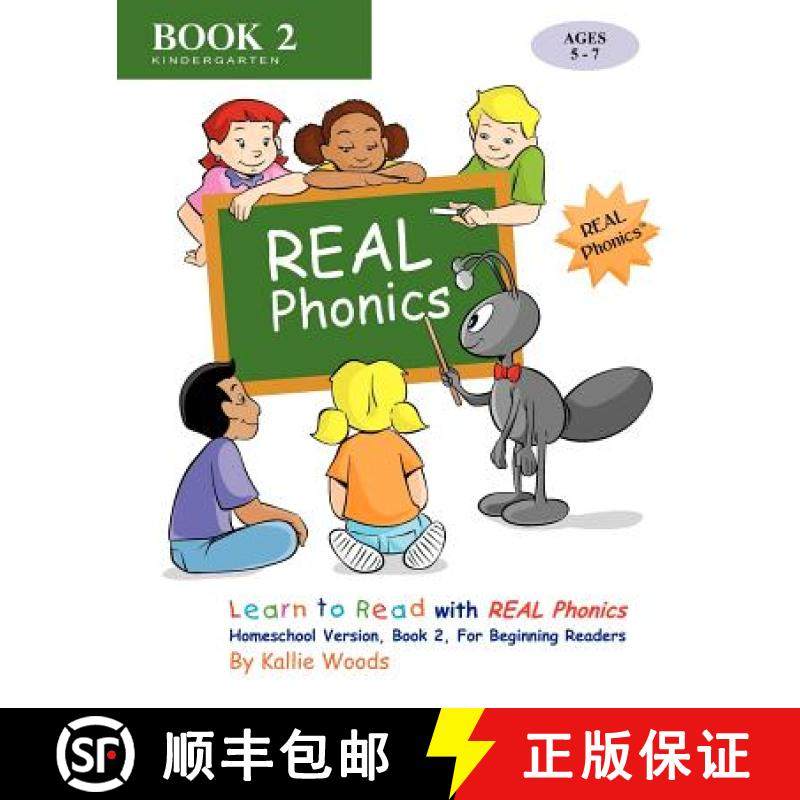 预订 Learn to Read with REAL Phonics, Book 2, Homeschool Version: For Beginning Readers [9780983202325]