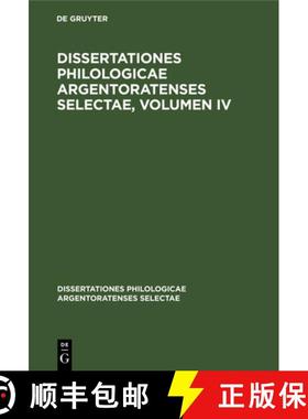 预订 Dissertationes philologicae Argentoratenses selectae, Volumen IV [9783112603192]