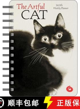 【3-4周达】The Artful Cat 2026 Weekly Planner Calendar: Brush and Ink Watercolor Paintings [9781524898311]