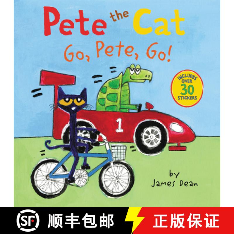 预订 Pete the Cat: Go, Pete, Go!: Includes Over 30 Stickers! [9780062404398]