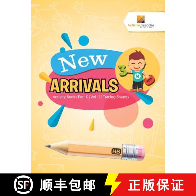 【3-4周达】New Arrivals : Activity Books Pre- K | Vol -1 | Tracing Shapes [9780228222064]