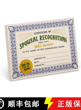 【3-4周达】Em & Friends Spousal Recognition Certificate Notepads (New Version) [9781642462890]