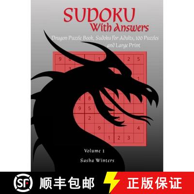 【3-4周达】Sudoku with Answers: Dragon Puzzle Book, Sudoku for Adults, 100 Puzzles, and Large Print, ... [9781387489664]