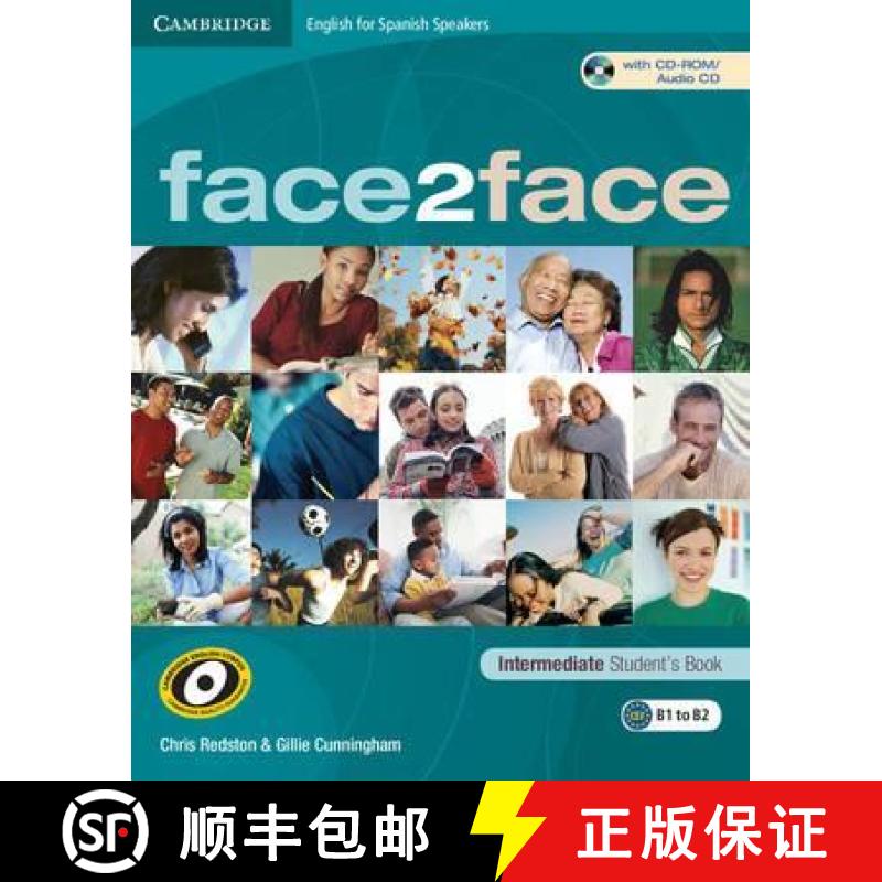 【3-4周达】Face2face for Spanish Speakers Intermediate Student's Book with CD-ROM/audio CD [9788483235980]