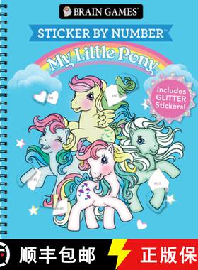 【3-4周达】Brain Games - Sticker by Number: My Little Pony: Includes 1 Glitter Sticker Sheet to Compl... [9781639389223]