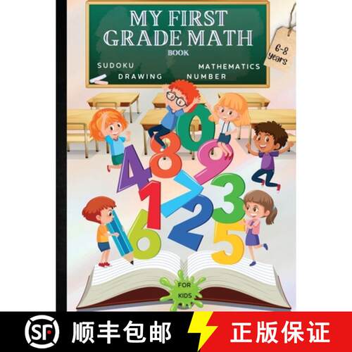 【3-4周达】MY FIRST GRADE MATH BOOK: A Fun Educational Brain Game Book for Children with Answer Sheet... [9781803859804]