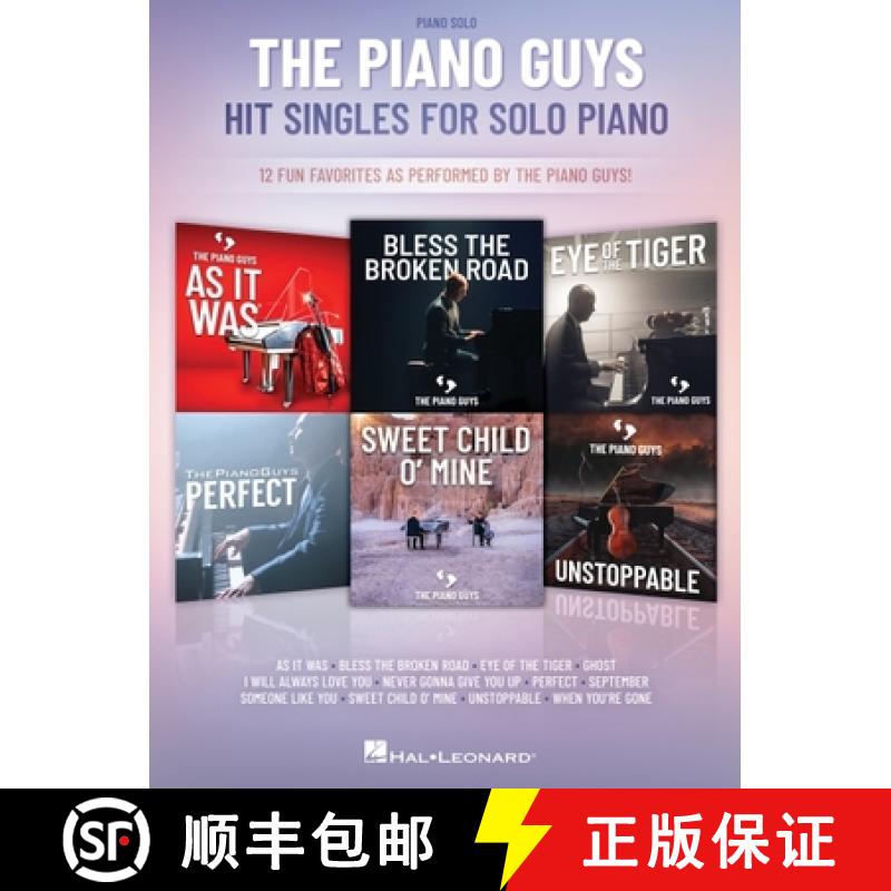 【3-4周达】The Piano Guys Hit Singles for Piano Solo: 12 Fun Favorites as Performed by the Piano Guys! [9781705189092]