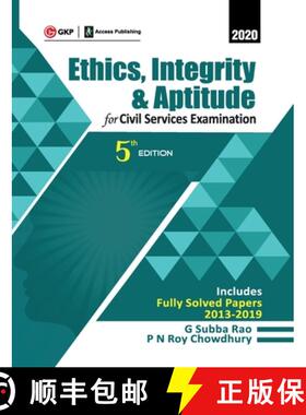 【3-4周达】Ethics, Integrity & Aptitude :  For Civil Services Examination 5e 2019 [9789389573220]