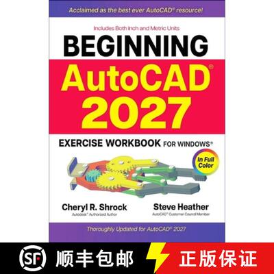 【3-4周达】Beginning Autocad(r) 2027 Exercise Workbook: For Windows(r) [9780831137038]