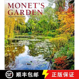【3-4周达】Monet's Garden 2026 Square Plato Foil Calendar [9798330706877]