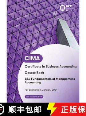 【3-4周达】CIMA BA2 Fundamentals of Management Accounting: Course Book [9781035508518]