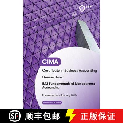 【3-4周达】CIMA BA2 Fundamentals of Management Accounting: Course Book [9781035508518]