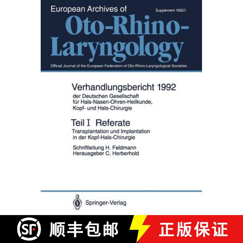 【3-4周达】Teil I: Referate: Transplantation Und Implantation in Der Kopf-Hals-Chirurgie [9783540548706]