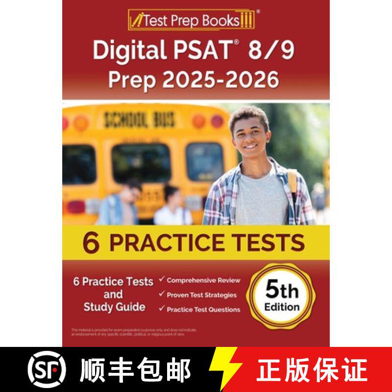 【3-4周达】Digital PSAT 8/9 Prep 2025-2026: 6 Practice Tests and Study Guide [5th Edition] [9781637756744]