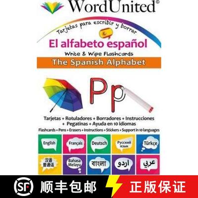 【3-4周达】Spanish Alphabet: Write & Wipe Flashcards [9781911333128]