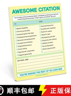 【3-4周达】Knock Knock Awesome Citation Nifty Note Pad (Pastel Version) [9781683493709]