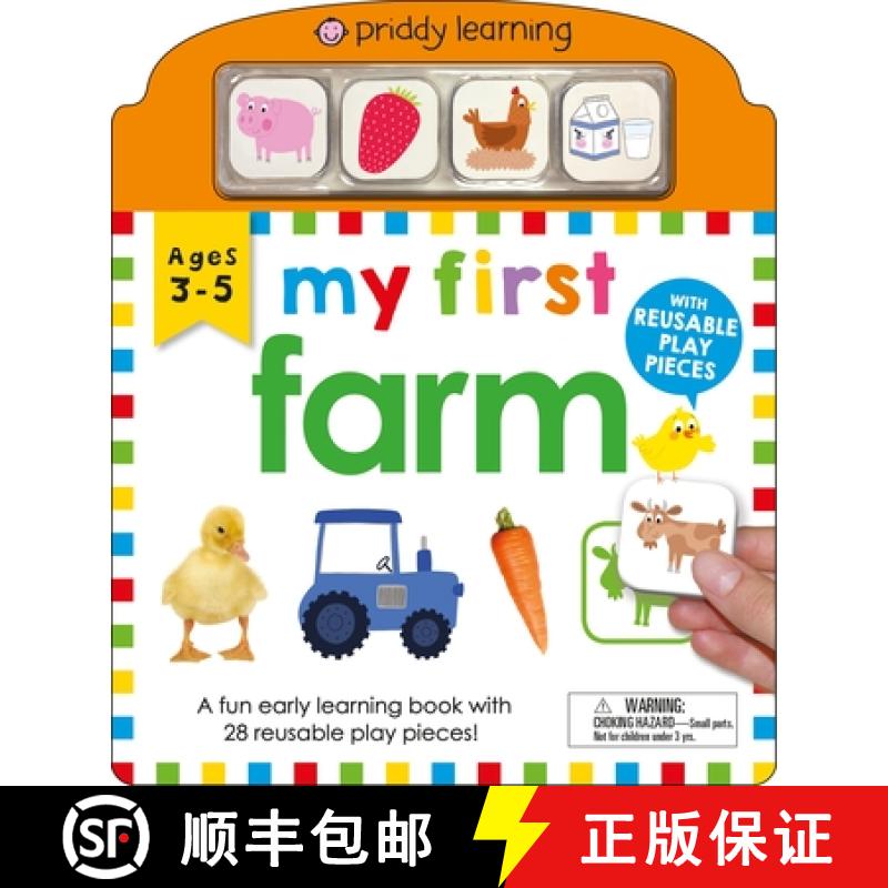【3-4周达】精装 My First Play and Learn: My First Farm: A Fun Early Learning Book with Reusable Play ... [9780312530099]图片