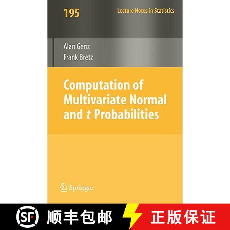 【3-4周达】Computation of Multivariate Normal and T Probabilities [9783642016882]