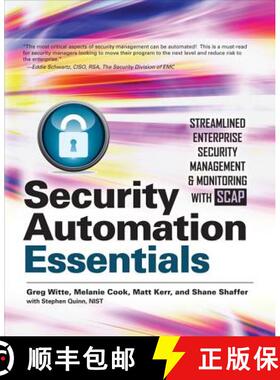 预订 Security Automation Essentials: Streamlined Enterprise Security Management & Monitoring with SCA... [9780071772518]