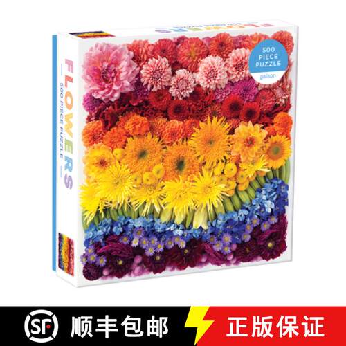 【3-4周达】Rainbow Summer Flowers 500 Piece Puzzle [9780735361430]