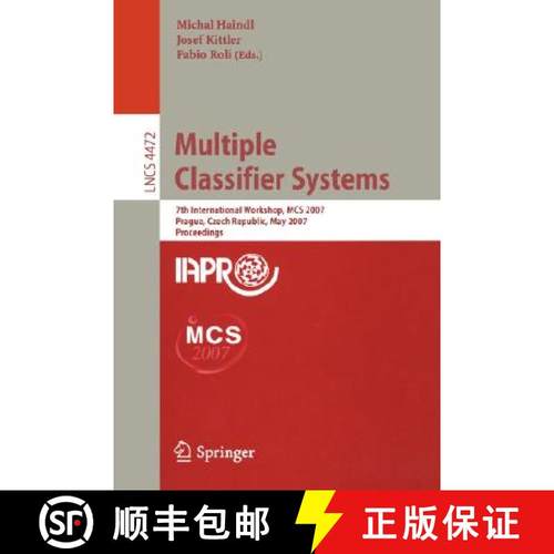 【3-4周达】Multiple Classifier Systems : 7th International Workshop, MCS 2007, Prague, Czech Republic... [9783540724810]