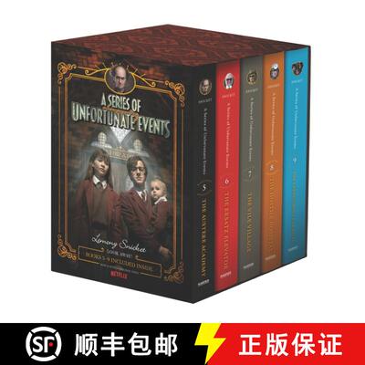 【3-4周达】Series of Unfortunate Events #5-8 Netflix Tie-in Box Set, A (March 2018) [9780062796196]