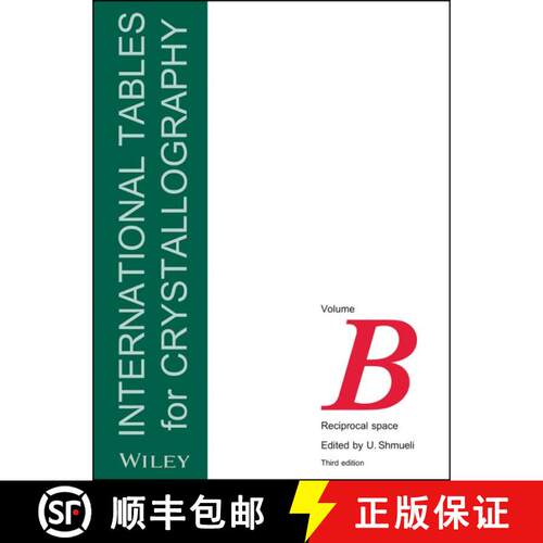 【3-4周达】精装 International Tables For Crystallography, Volume B - Reciprocal Space 3E [Wiley化学化工] [9781119259336]