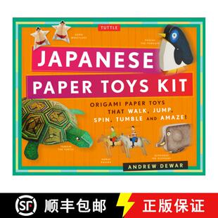 【3-4周达】Japanese Paper Toys Kit: Origami Paper Toys That Walk, Jump, Spin, Tumble and Amaze! [9780804846325]