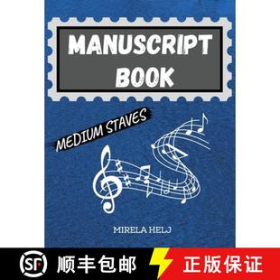 Medium Blank Musi... Book Manuscript Notebook Music Great 4周达 9781716123665 Sheet Staff Staves Writing