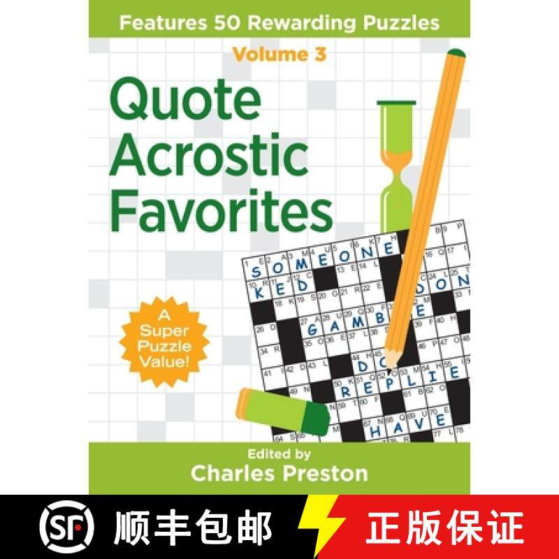 【3-4周达】Quote Acrostic Favorites: Features 50 Rewarding Puzzles [9780998832272]