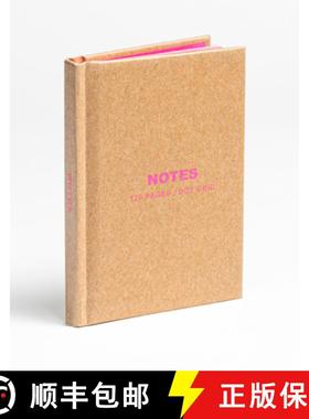 【3-4周达】Teneues - Mini Notebook: Kraft and Neon Pink, Hardcover, 120 Dot-Grid Pages with Lay Flat ... [9781623259433]