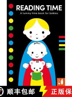 【3-4周达】Reading Time: A high-contrast fold-out tummy time book with first words for babies [9781739774868]