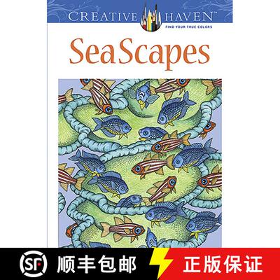 预订 Creative Haven SeaScapes Coloring Book (First Edition, First) (First Edition, First) [9780486494234]