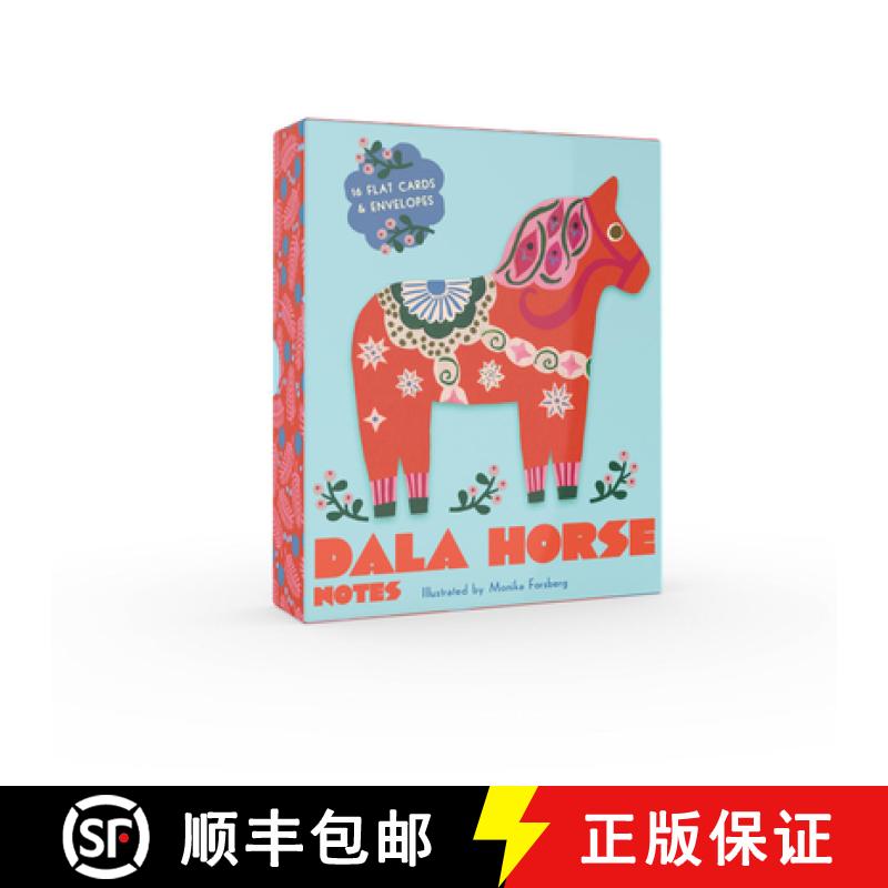【3-4周达】Dala Horse Notes: 16 Flat Cards and 16 Envelopes [9781797227405]