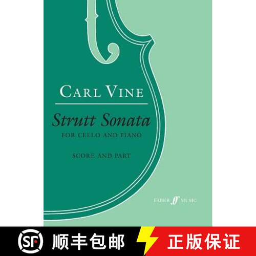 【3-4周达】Strutt Sonata: For Cello and Piano, Score & Parts [9780571572458]