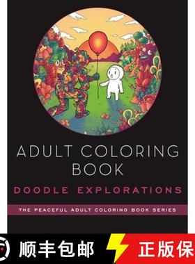 【3-4周达】Adult Coloring Book: Doodle Explorations: Adult Coloring Book [9781944686154]