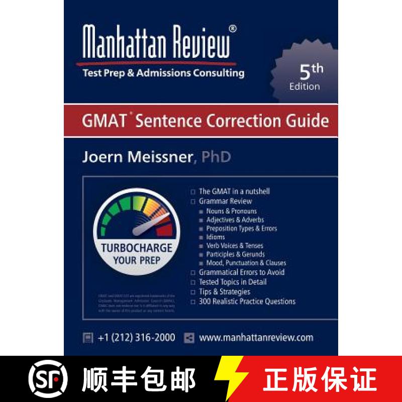 【3-4周达】Manhattan Review GMAT Sentence Correction Guide [5th Edition] [9781629260228]