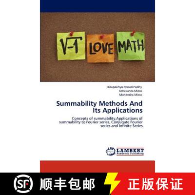 预订 Summability Methods and Its Applications [9783847332701]