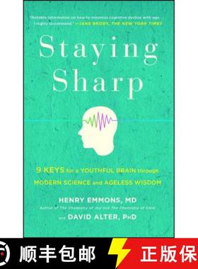 【3-4周达】Staying Sharp: 9 Keys for a Youthful Brain Through Modern Science and Ageless Wisdom [9781501116810]